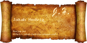 Jakab Hedvig névjegykártya